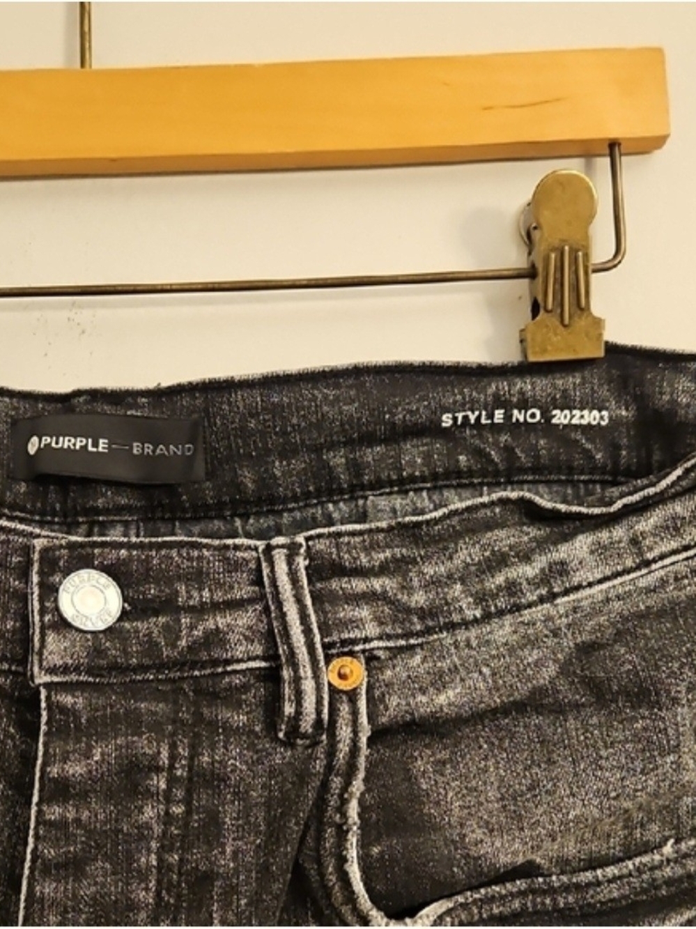 Purple Brand Men's Slim Jeans in Washed Black
